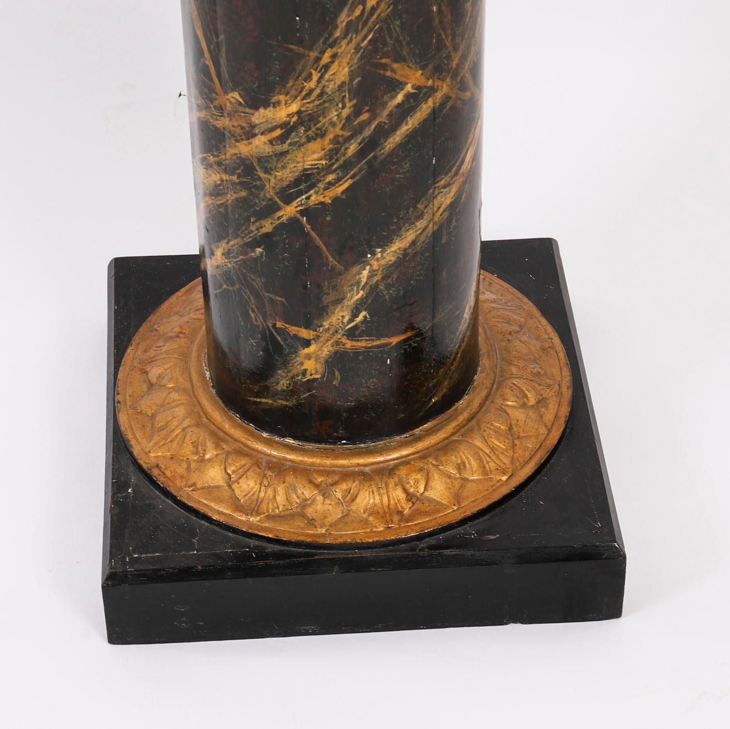 Antigua Antorcha Figural Veneciana de Madera Tallada Siglo XIX en venta 3