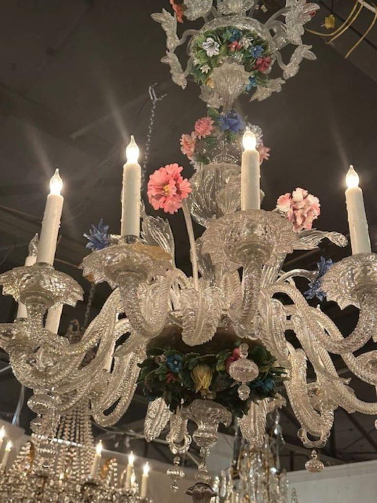 Italian Antique Venetian Chandelier For Sale