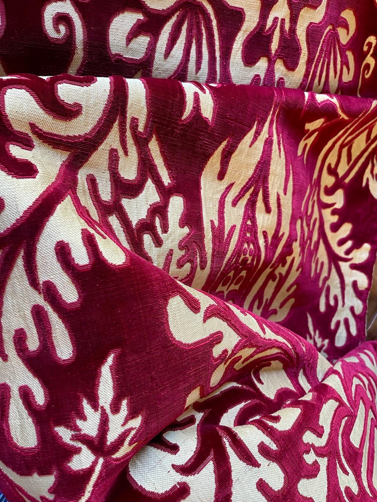 Antique Venetian Cut Velvet Panel  135 inches long For Sale 3