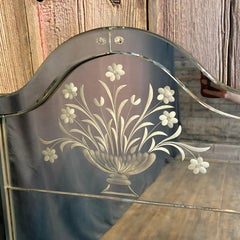Antique Venetian Engraved Neoclassical Wall Mirror