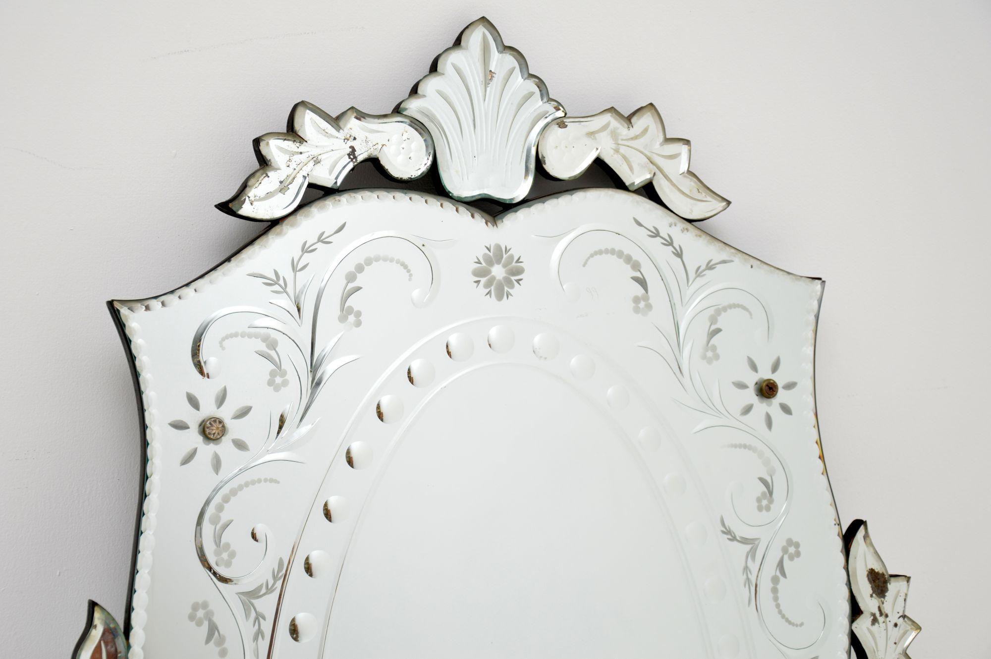 antique etched mirror