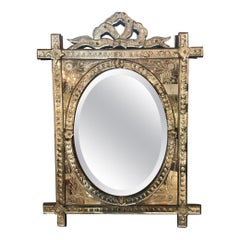 Antique Venetian Etched Mirror