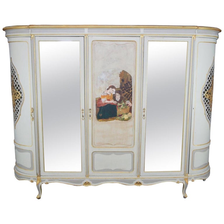 Antique Venetian French Provincial Knockdown Armoire Wardrobe Closet At 1stdibs Antique Venetian French Provincial, French Armoires And Wardrobes