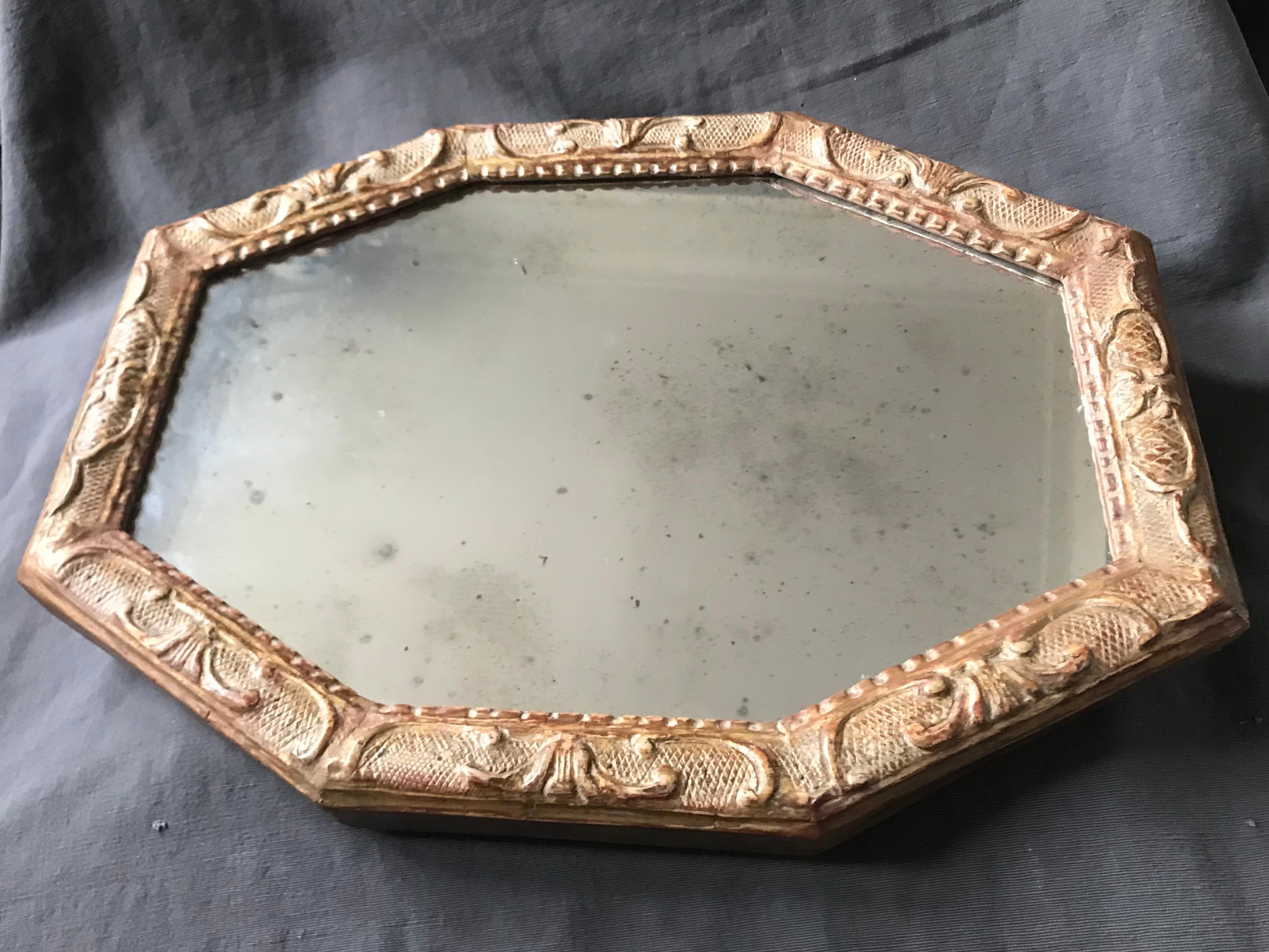 vintage octagonal mirror