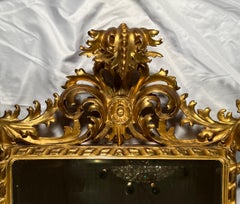 Antique Venetian Style Gold Leaf Beveled Mirror circa 1890