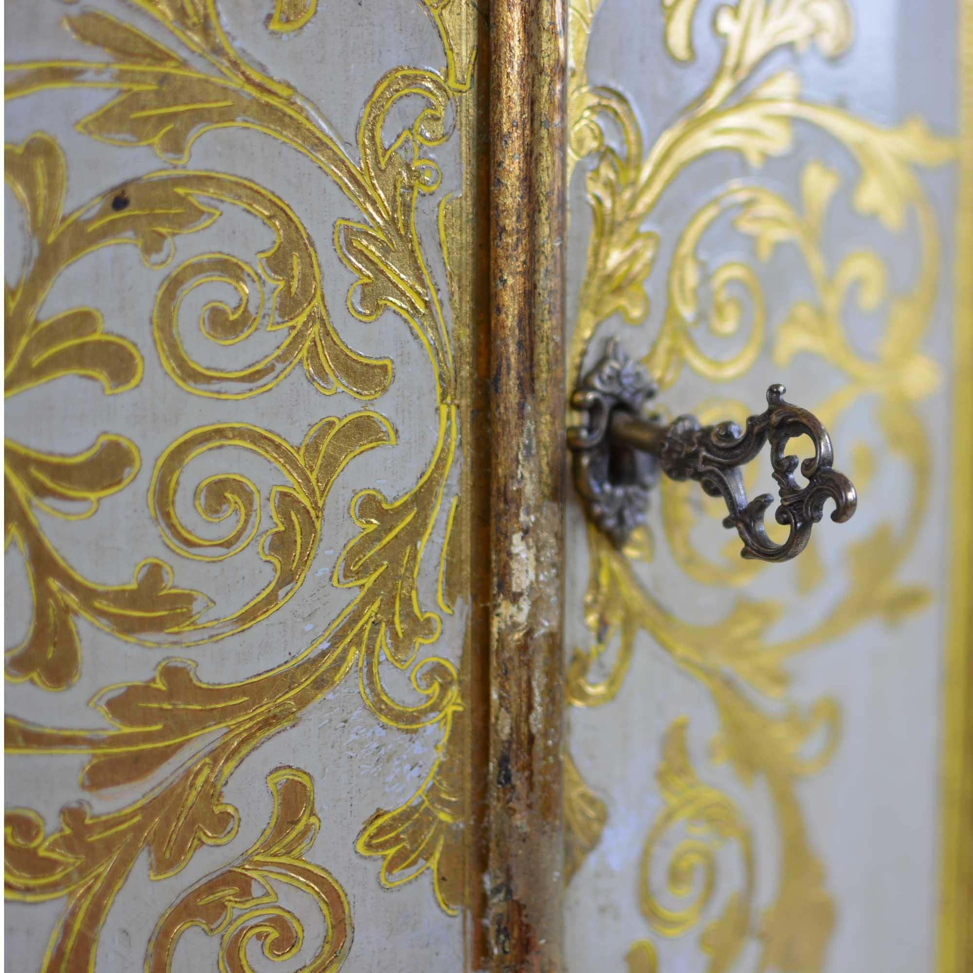 Antique Venetian Gold Dry Bar Cabinet 2