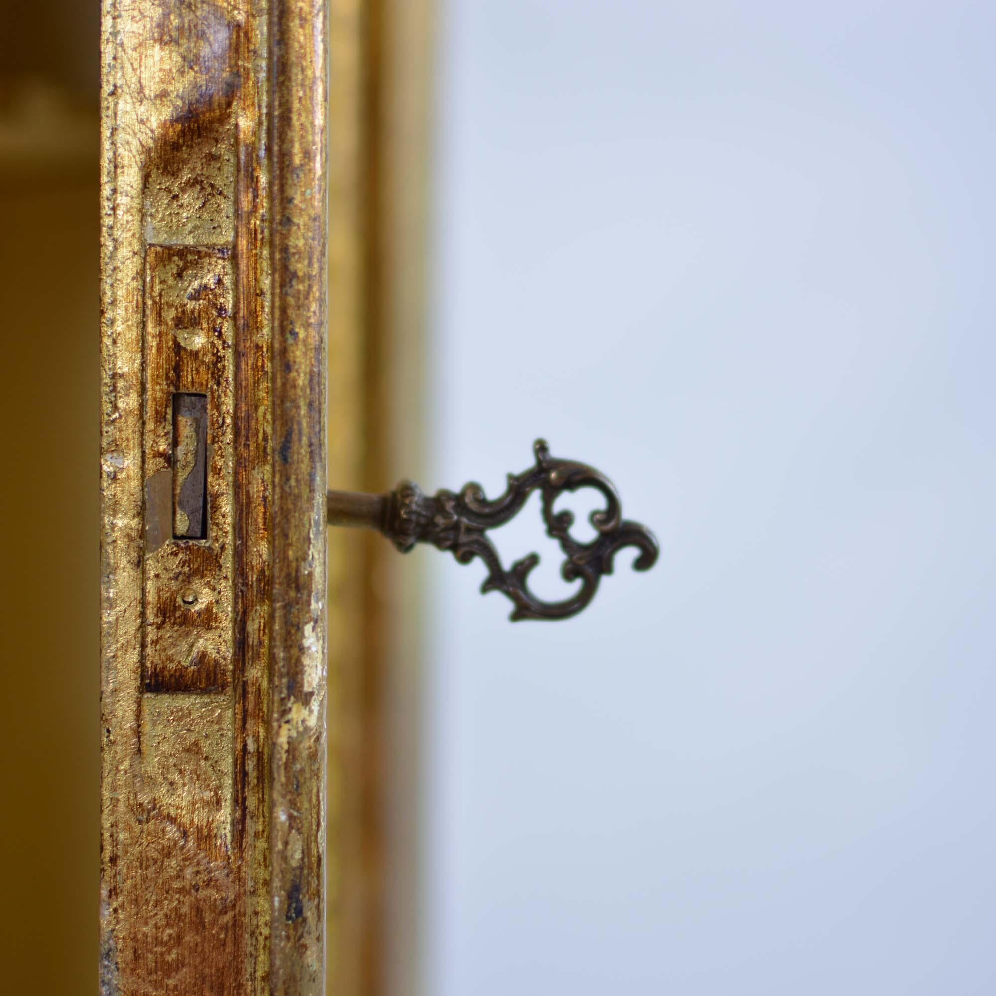 20th Century Antique Venetian Gold Dry Bar Cabinet