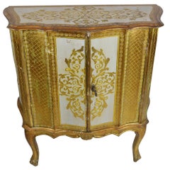 Antique Venetian Gold Dry Bar Cabinet