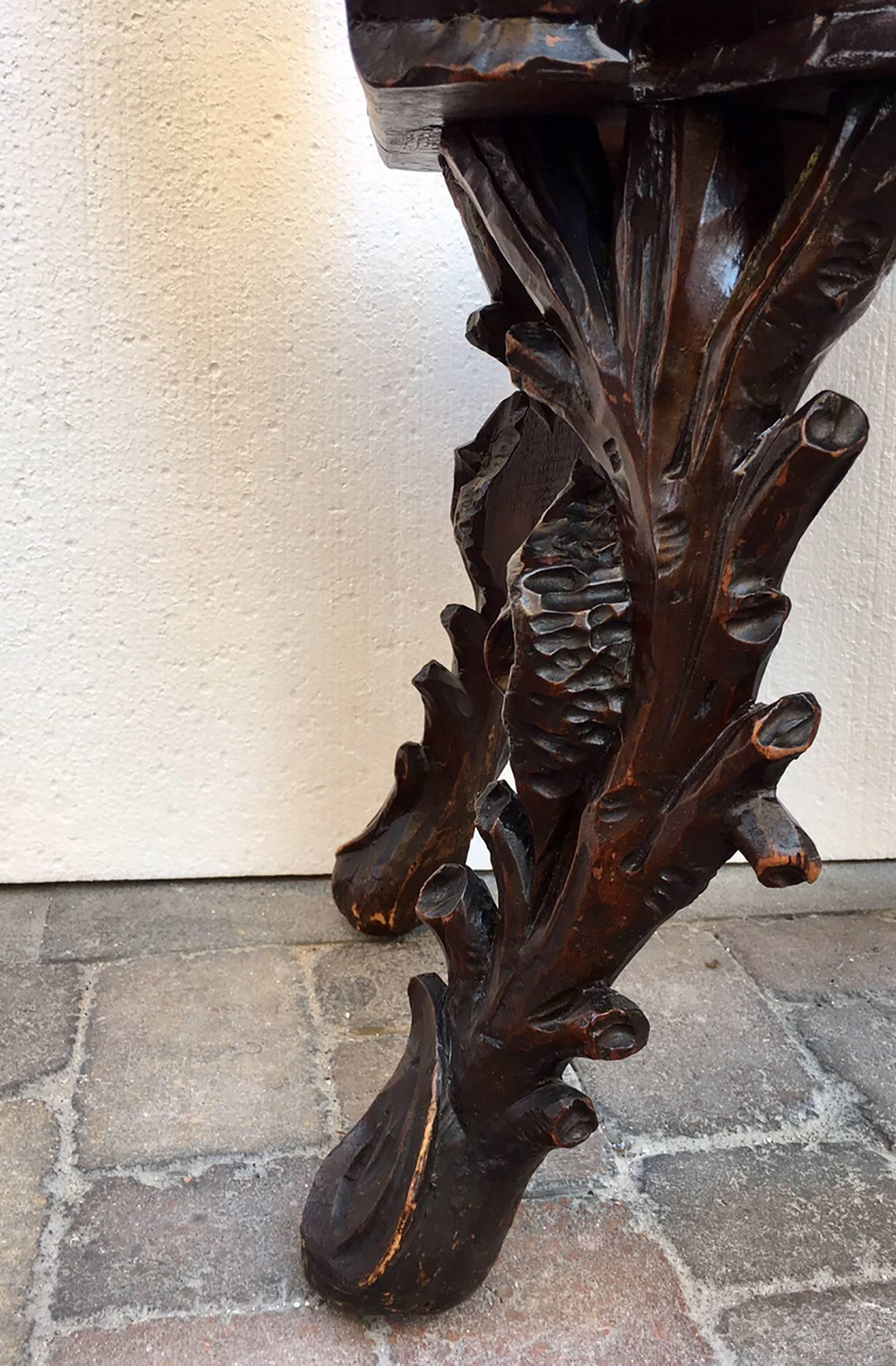 Hand-Carved Antique Venetian Grotto Armchair