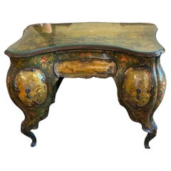 Antique Venetian Hand Painted Bombay Vanity Dressing Table Desk