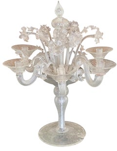 Antique Venetian Italian Art Glass Candelabra