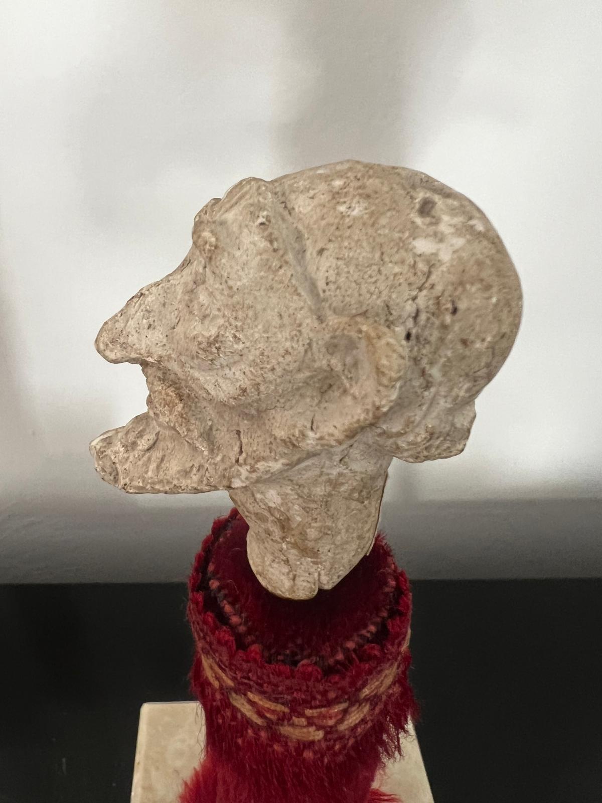Barocco Antica testa in pietra calcarea veneziana di Scaramouch Venezia Inizio XVII secolo in vendita