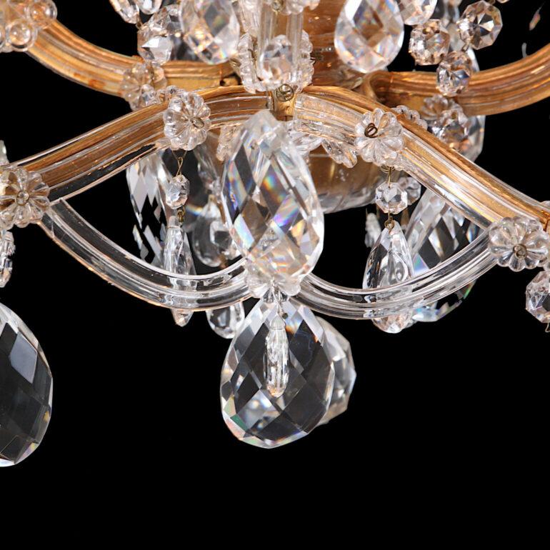 Italian Antique Venetian Maria Theresa Crystal Chandelier C-1920