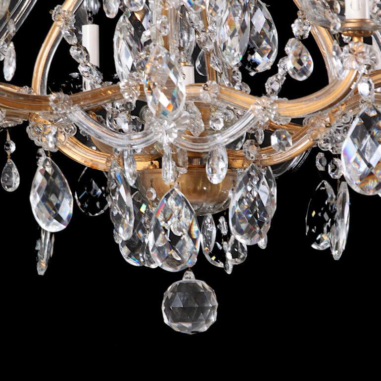 20th Century Antique Venetian Maria Theresa Crystal Chandelier C-1920