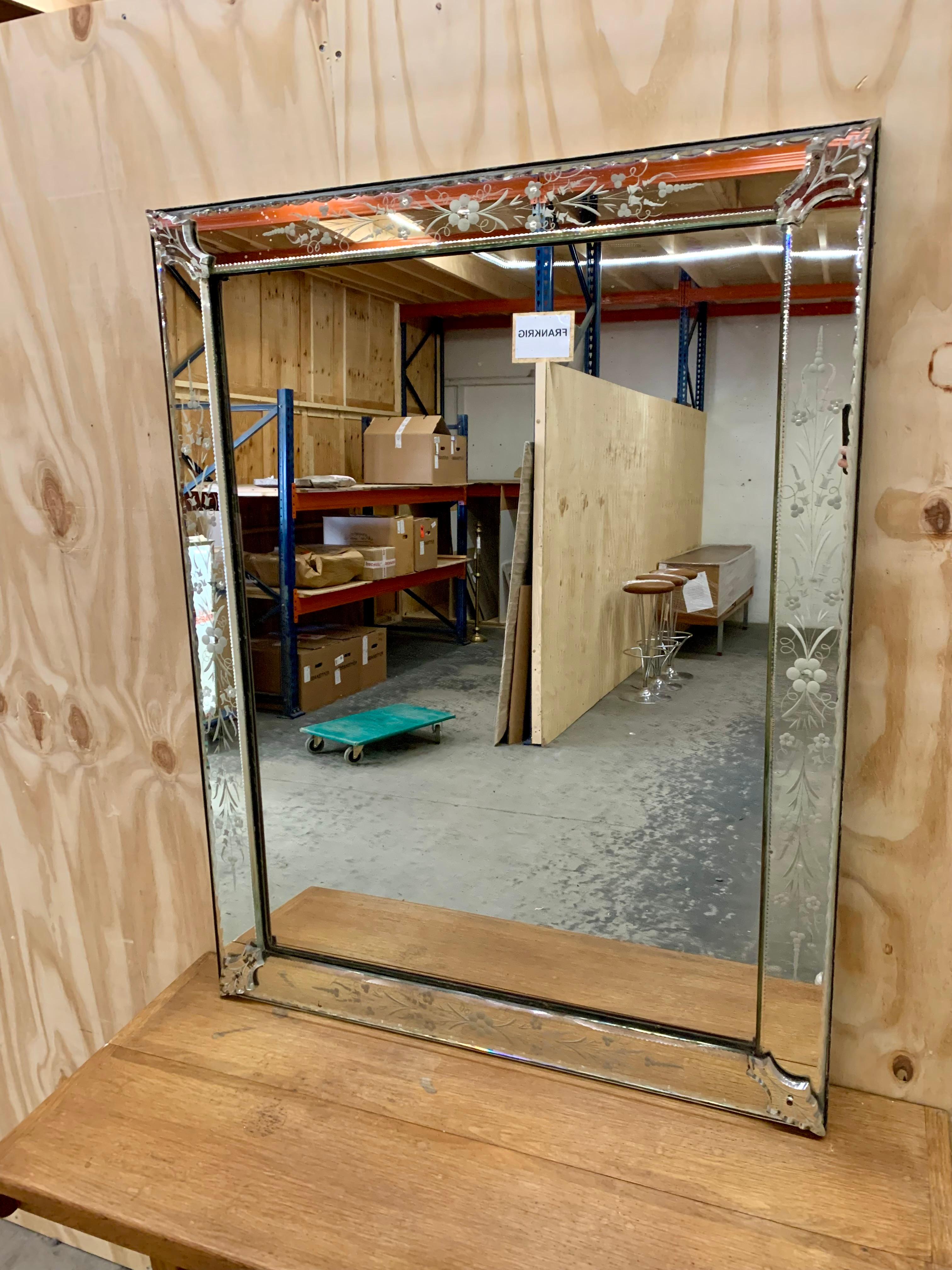 Early 20th Century Antique Venetian Mirror For Sale