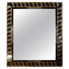 Antique Venetian Mirror with Geometric Design