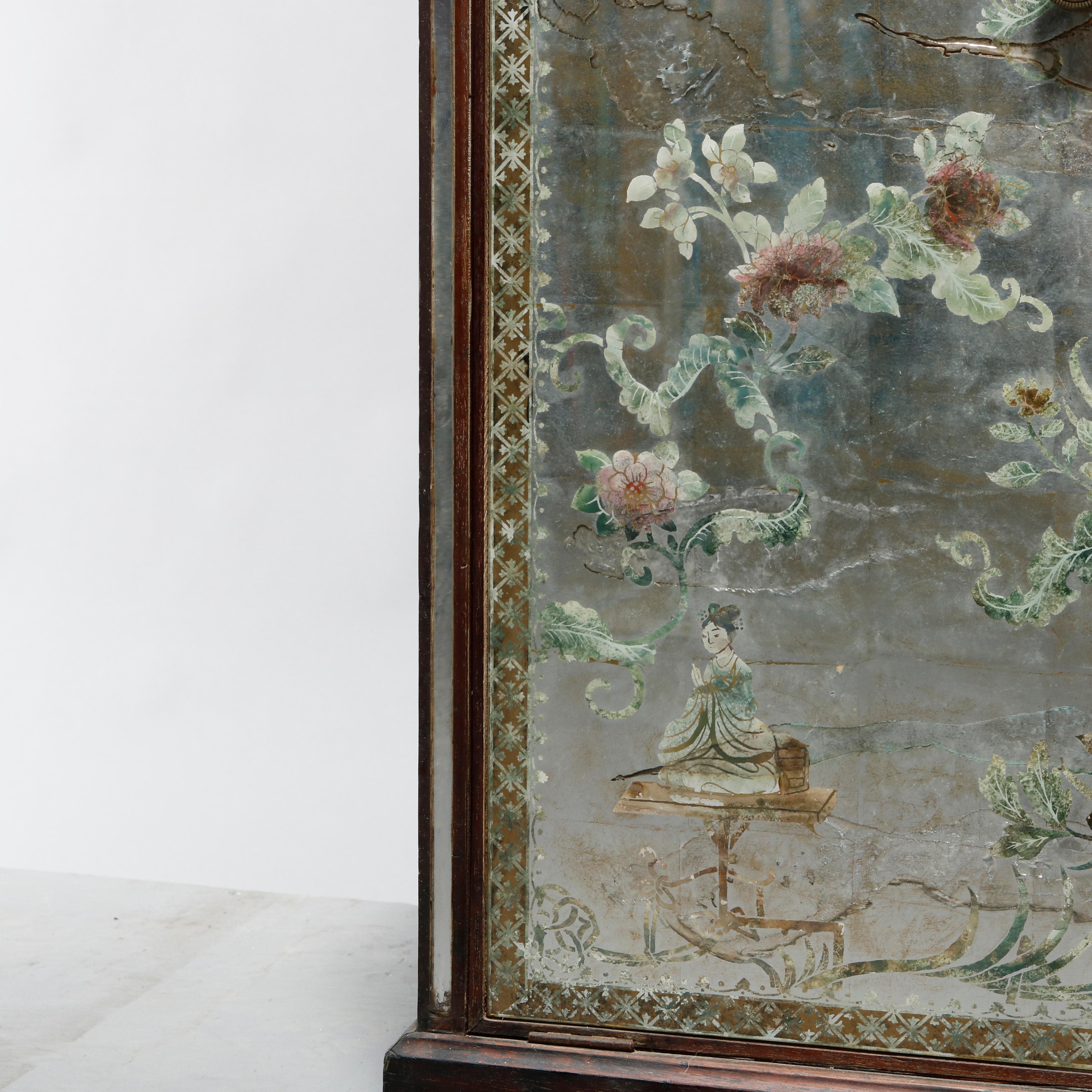 Antique Venetian Mirrored Chinoiserie Decorated Portfolio Stand, 20th C 2