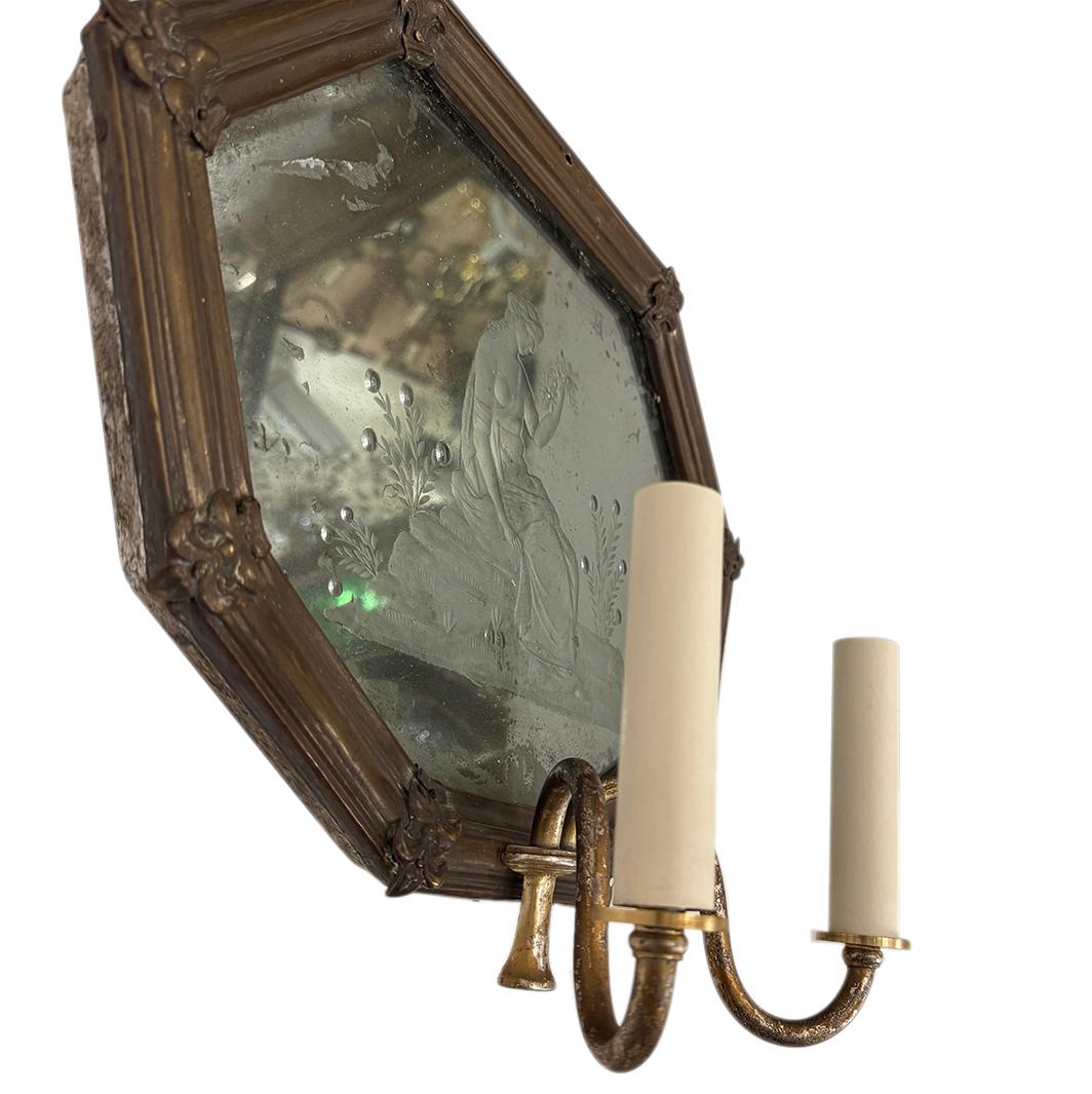 Sconce veneziane antiche a specchio. in vendita 1
