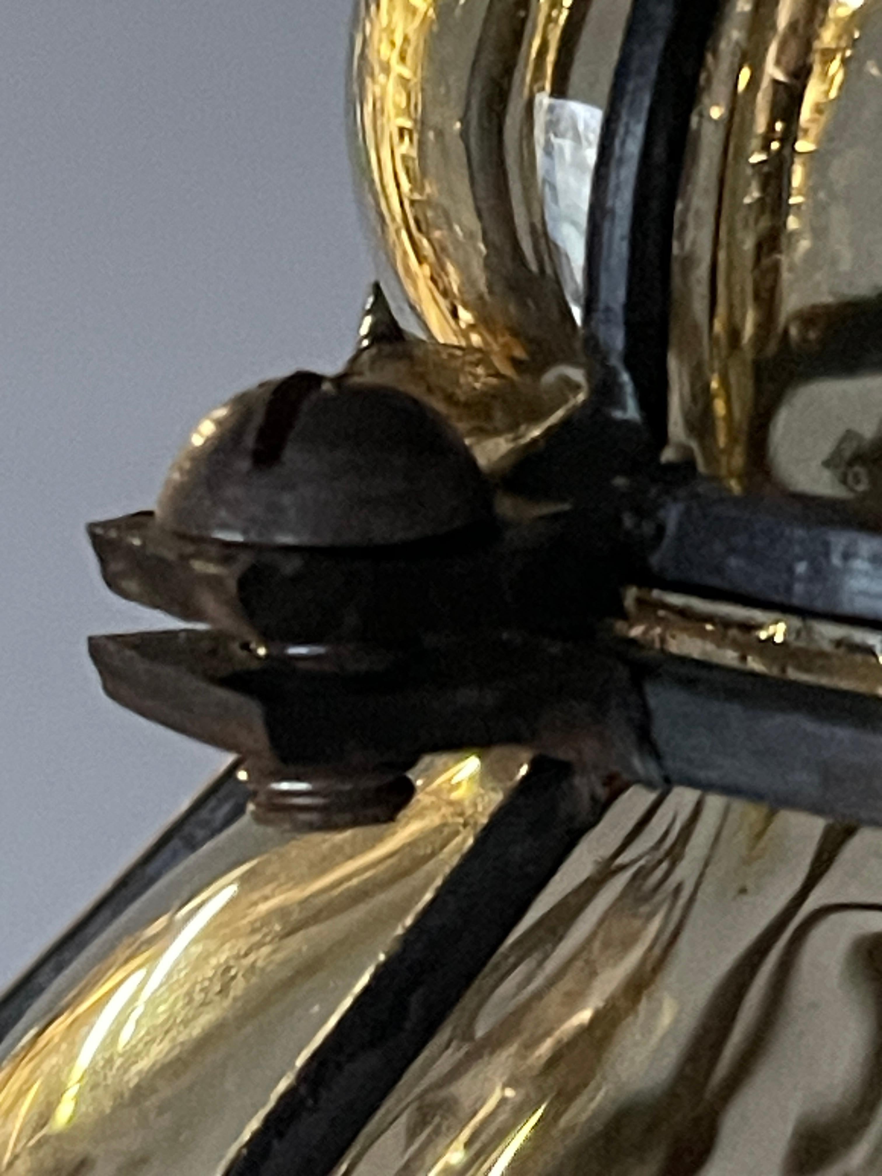 Antike venezianische Murano-Hängelampe aus mundgeblasenem Glas in einem schmiedeeisernen Rahmen 2