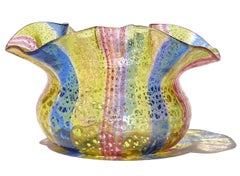 Antique Venetian Murano Salviati dott Antonio, Artisti Barovier, Bowl Vide Poche