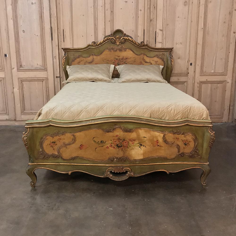 Antique Venetian Painted Baroque Five-Piece Italian Bedroom Suite 1