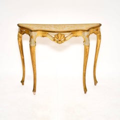 Antique Venetian Parcel Gilt Console Table