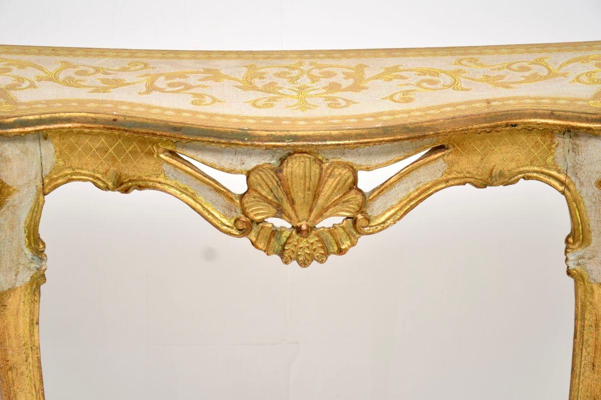 Antique Venetian Parcel Gilt Console Table For Sale 2