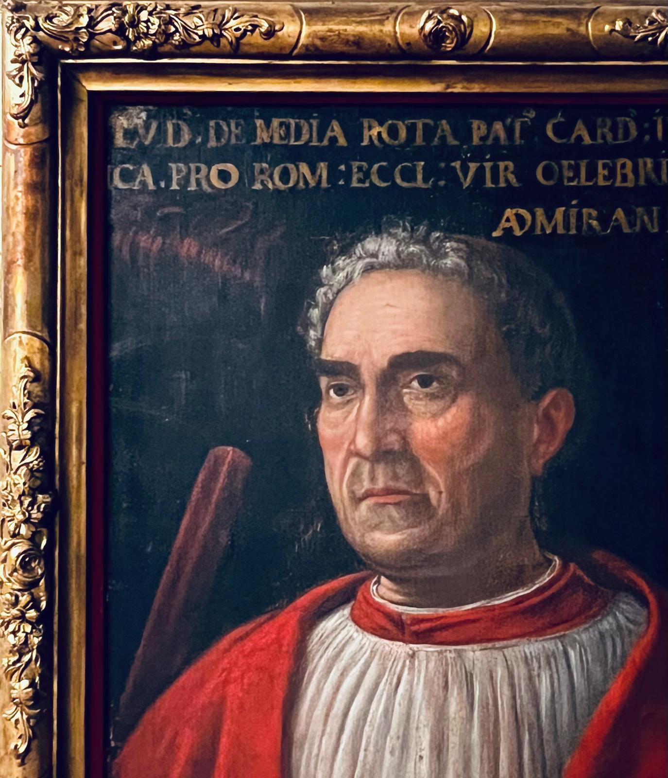 Italiano Antico olio su tela del Rinascimento veneziano del Cardinale Ludovico Trevisan 1401-1465 in vendita