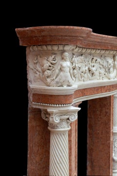 Antique Venetian Renaissance Marble Mantel