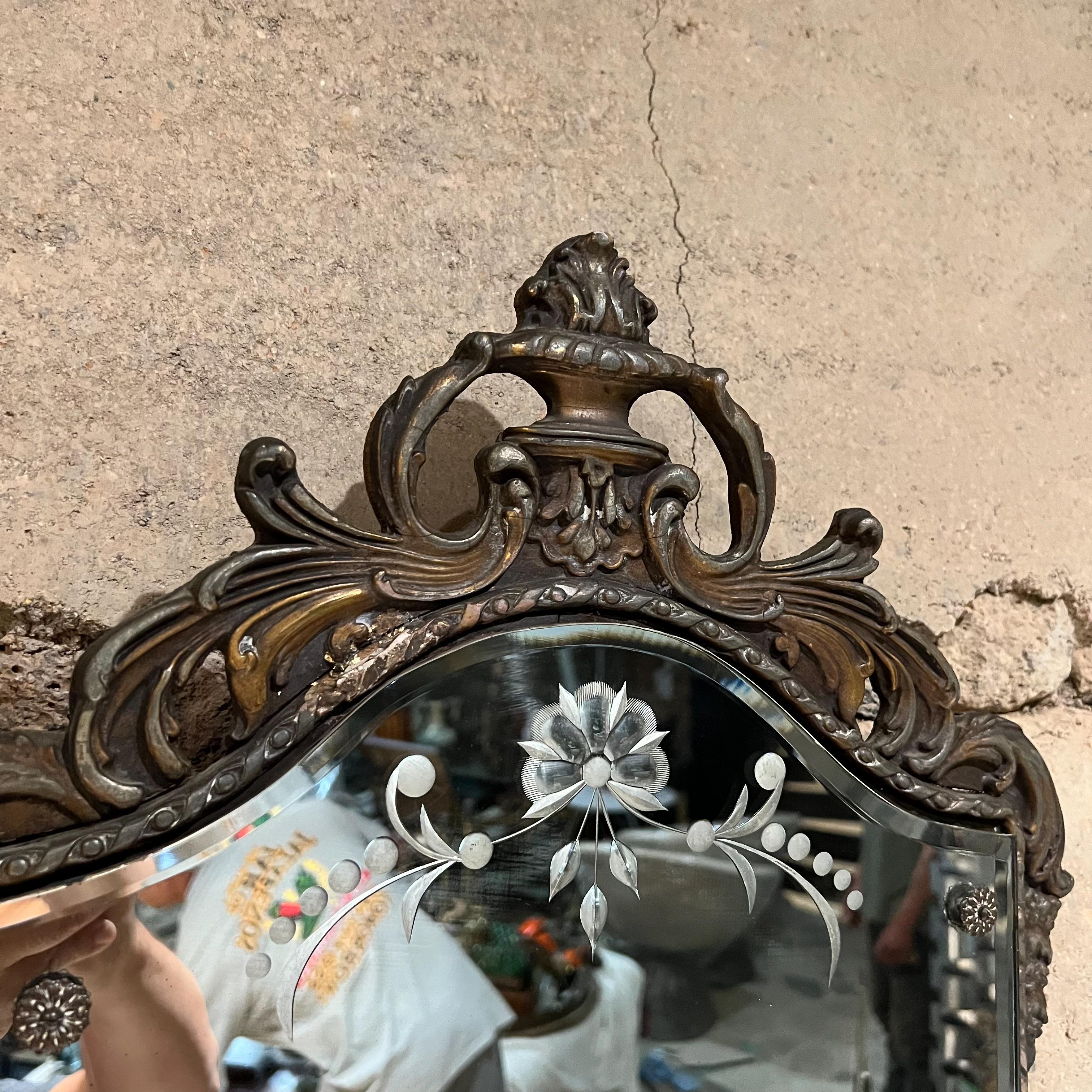 etched glass mirror 1950s