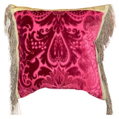 Antique Venetian Silk Velvet Pillow