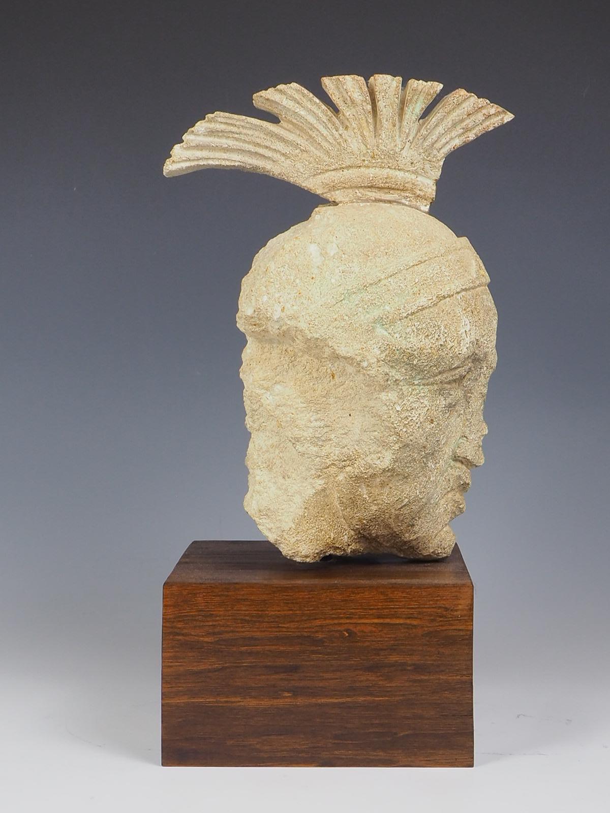 Antiker venezianischer Steinkopf eines römischen Gladiators aus Stein im Angebot 2