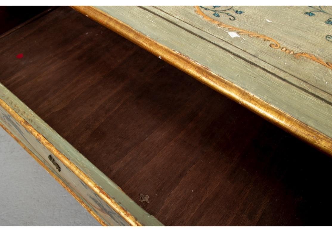Antique Style Paint Decorated Commode For Sale at 1stDibs