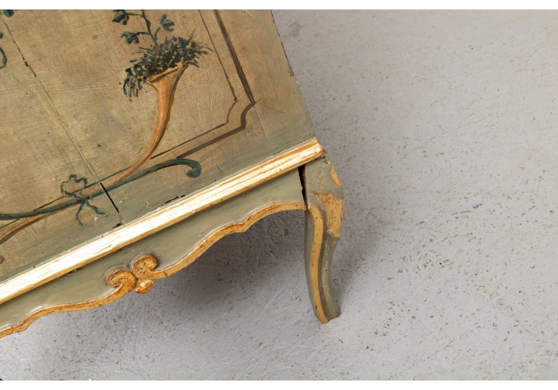 Antique Style Paint Decorated Commode For Sale at 1stDibs