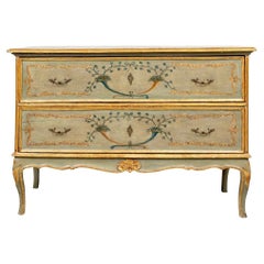 Antique Venetian Style Paint Decorated Commode