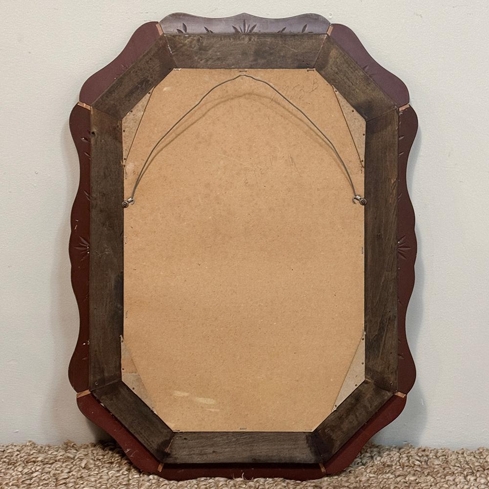 Antique Venetian Wall Mirror with Mirrored Frame 8