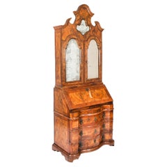 Antique Venetian Walnut Bureau Bookcase 18th Century