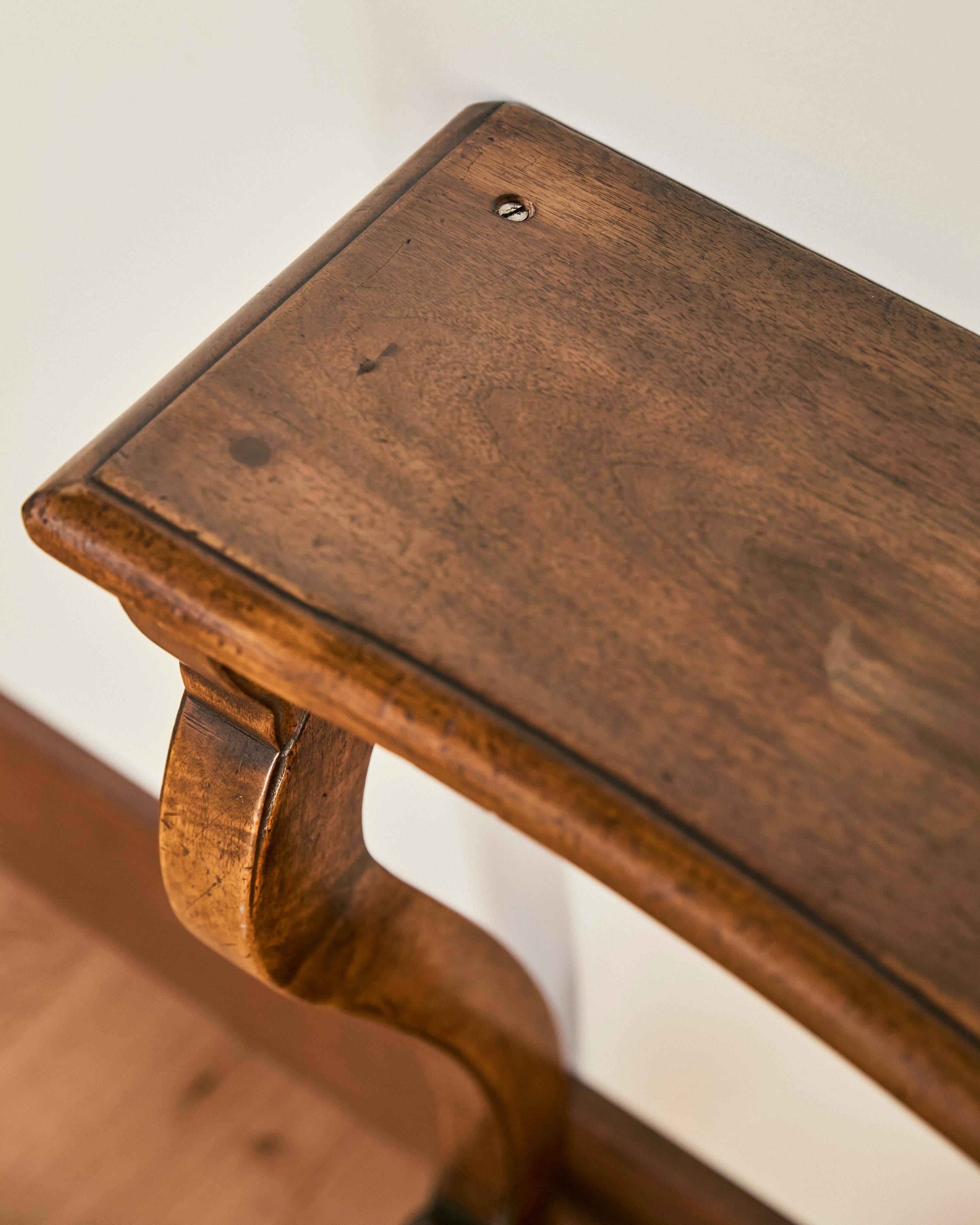 Antique Venetian Wooden Scroll Console In Good Condition For Sale In Long Island City, NY