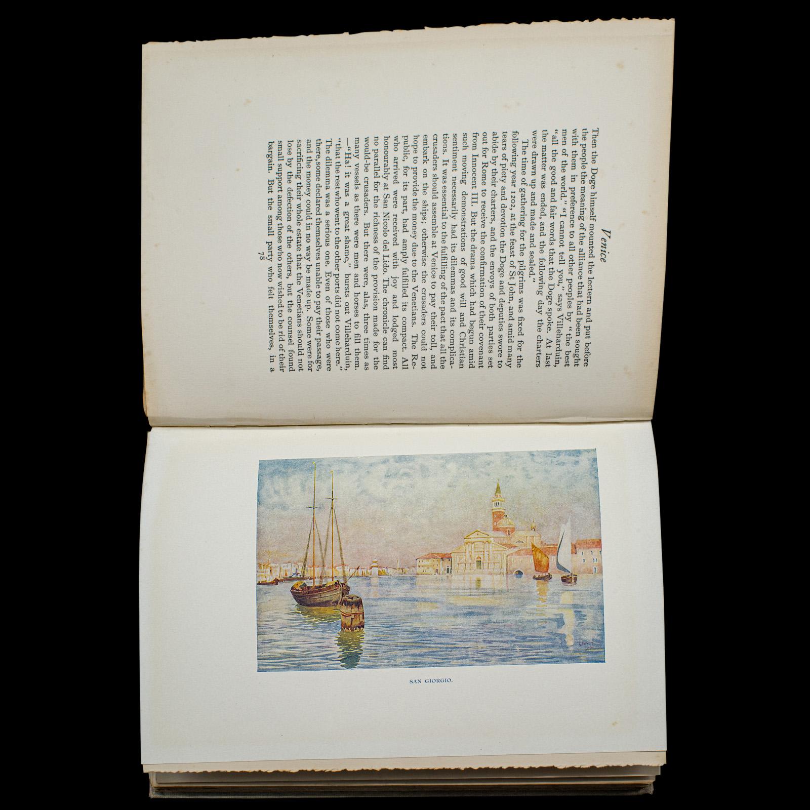 20ième siècle Livre d'art ancien de Venise, illustré, Voyage, édouardien, Reginald Barratt, 1907 en vente