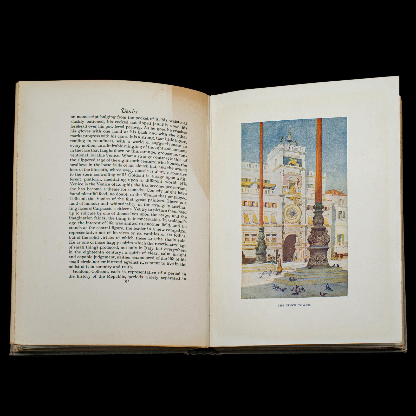 Papier Livre d'art ancien de Venise, illustré, Voyage, édouardien, Reginald Barratt, 1907 en vente
