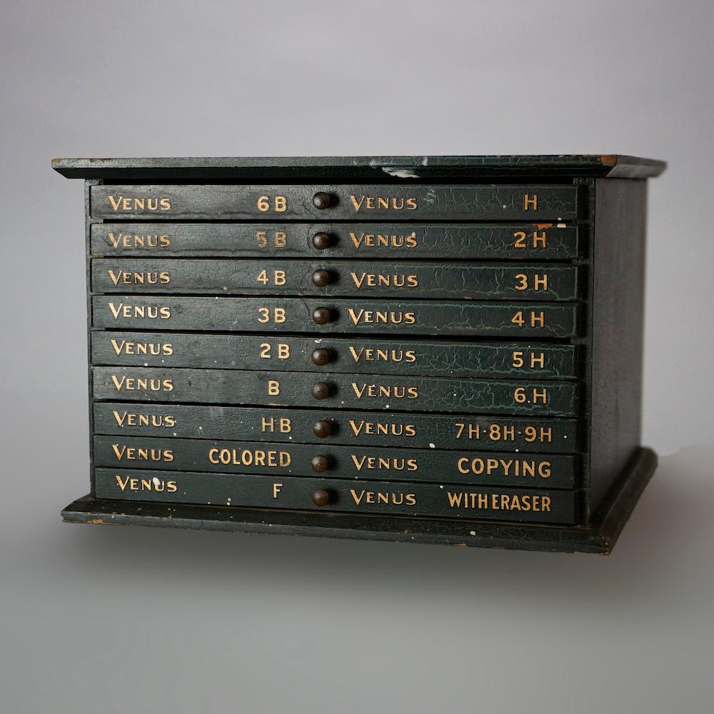 American Antique Venus Advertising Pencil Box Circa 1920