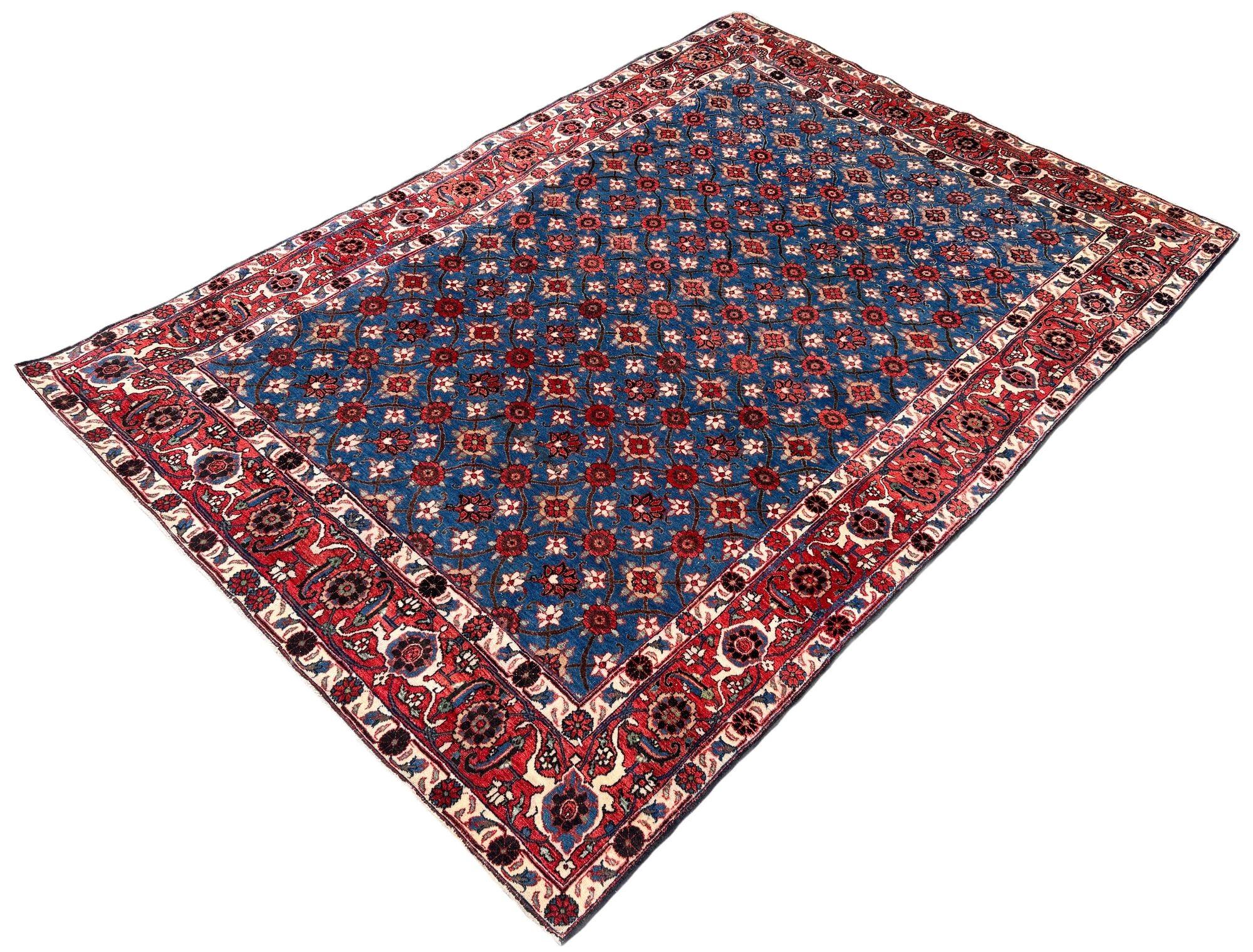 Antique Veramin Rug 1.98m x 1.35m In Good Condition In St. Albans, GB
