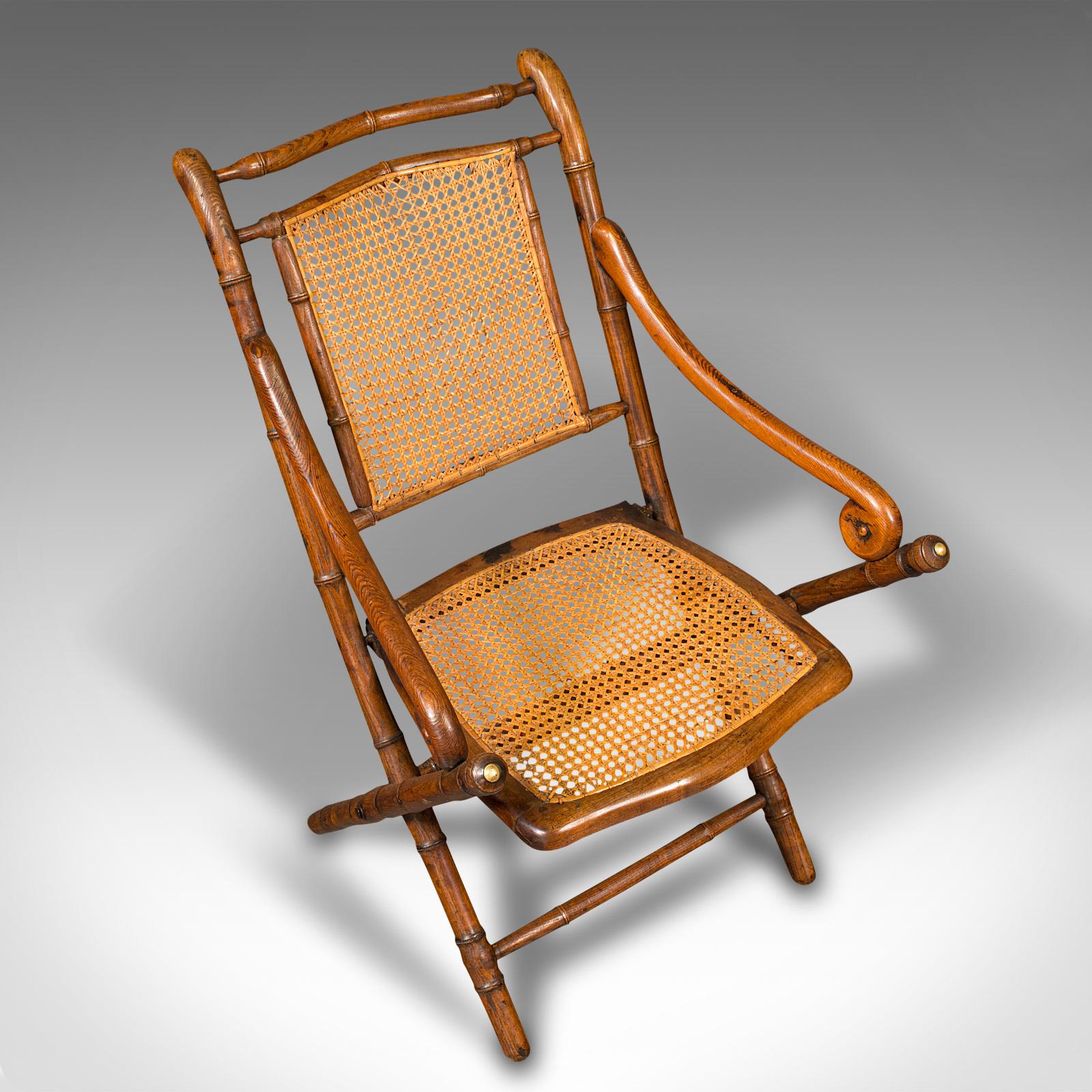19th Century Antique Veranda Chair, Anglo Indian, Bentwood, Colonial Seat, Victorian, C.1870
