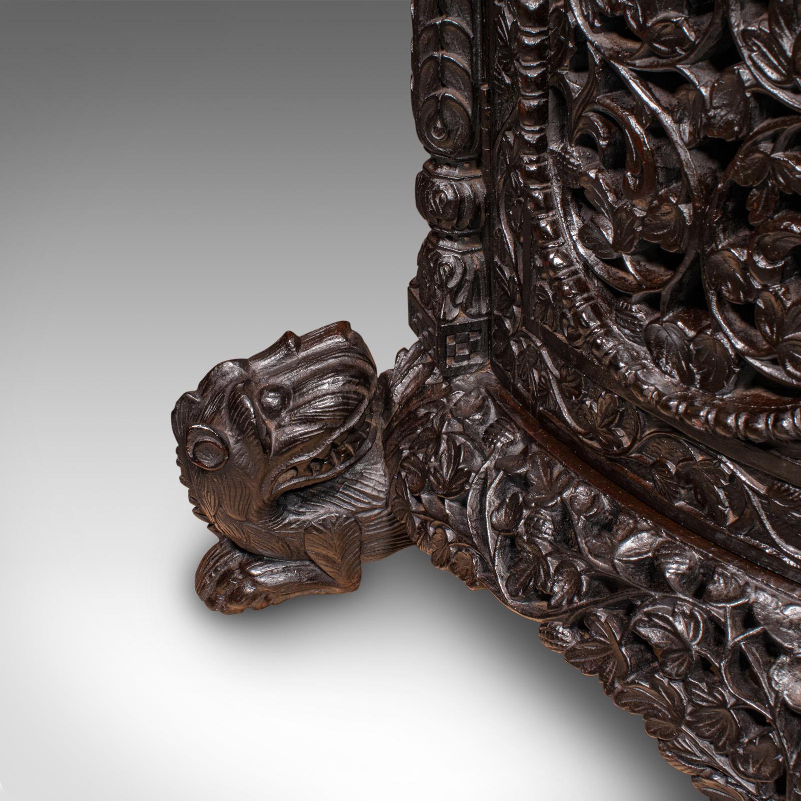 Antique Veranda Gin Cabinet, Ceylon, Teak, Corner Cupboard, Victorian, C.1880 For Sale 5