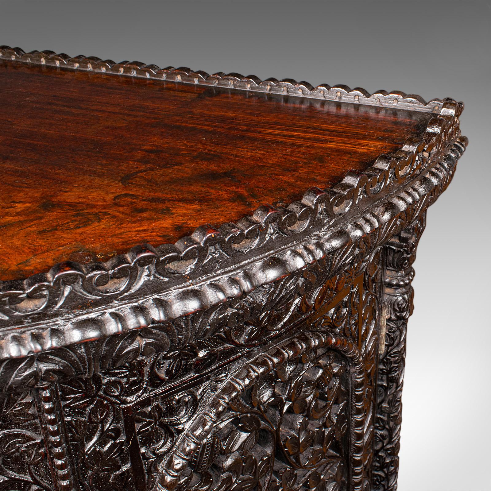 Late 19th Century Antique Veranda Gin Cabinet, Ceylon, Teak, Corner Cupboard, Victorian, C.1880 For Sale