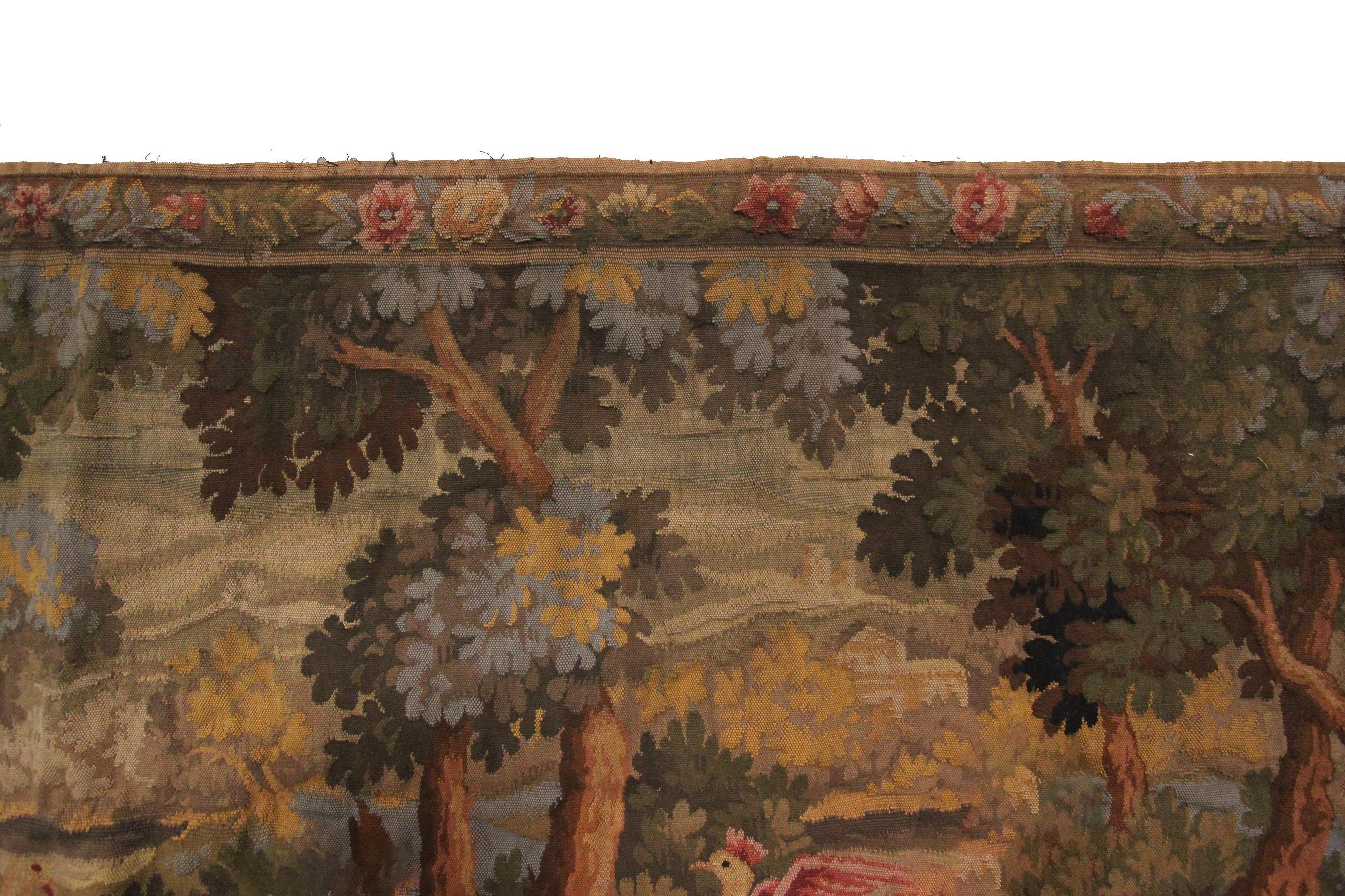 Baroque Antique Verdure Tapestry Large Handmade Tapestry Birds