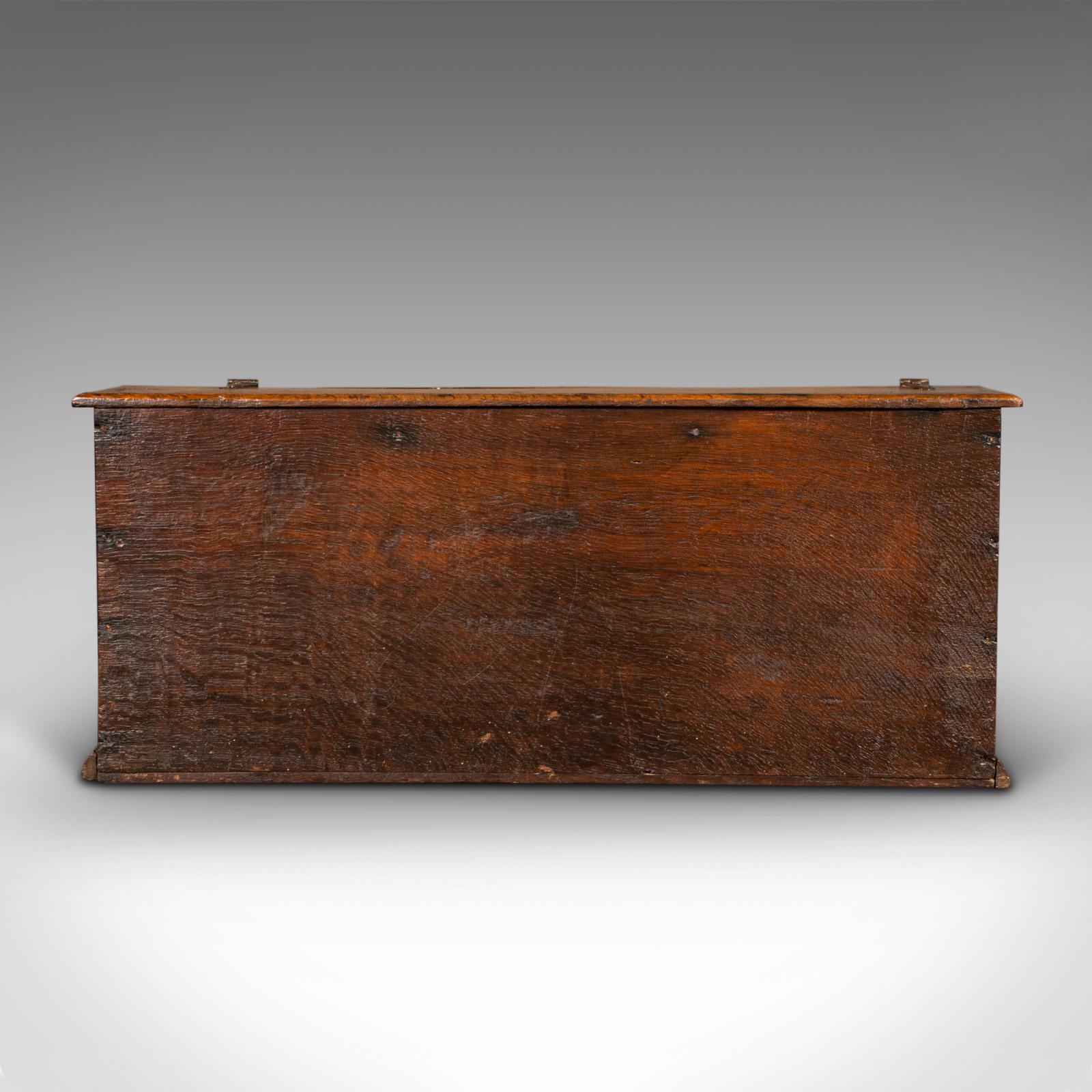 British Antique Verger's Desk Box, English, Oak, Ecclesiastic, Bible Case, William III