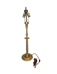 Antique Vermiel Candlestick Table Lamp Circa 19th Century; French