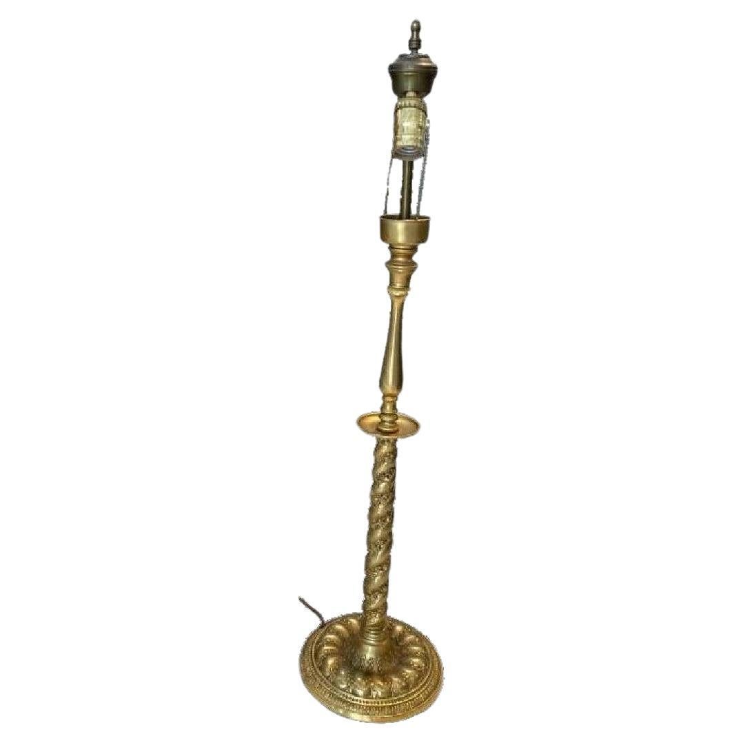 Antique Vermiel Candlestick Table Lamp Circa 19th Century; French For Sale