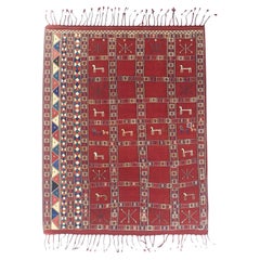 Antiker Verneh-Kilim-Teppich 5'7" x 7'0"